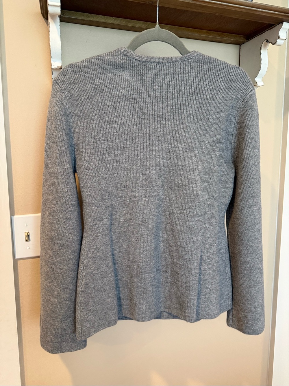 Loft Ribbed Double Button Sweater Jacket - Picture 3 of 4